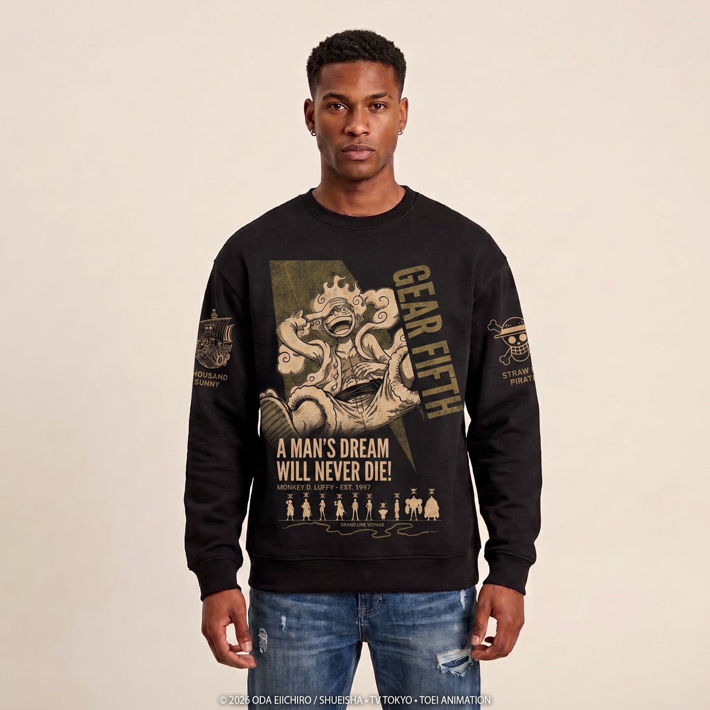 Anime Luffy Graphic Shirt, One Piece Inspired T-Shirt, Sweatshirt & Hoodie, Japanese Streetwear Fan Gift