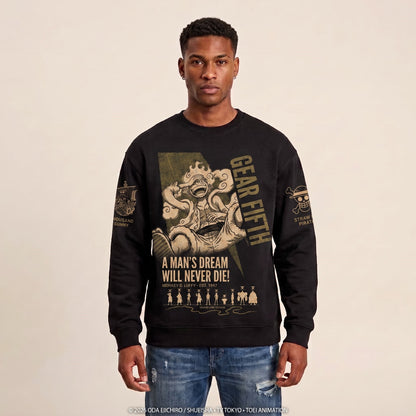 Anime Luffy Graphic Shirt, One Piece Inspired T-Shirt, Sweatshirt & Hoodie, Japanese Streetwear Fan Gift