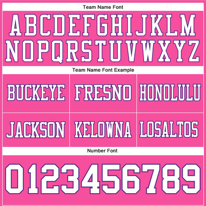 Custom Pink White-Purple Authentic Football Jersey
