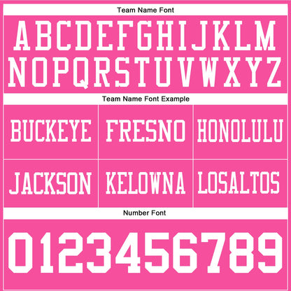 Custom Pink White Authentic Football Jersey