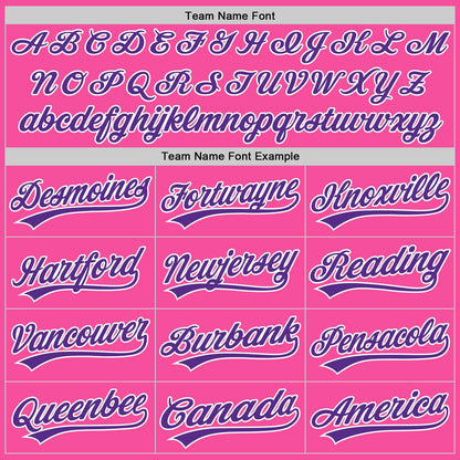 Custom Stitched Pink Purple-White Baseball Pullover Sweatshirt Hoodie