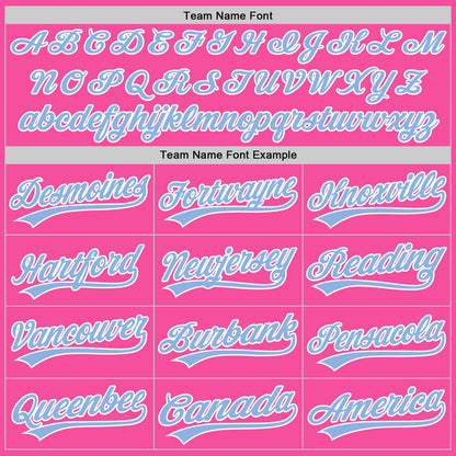Custom Stitched Pink Light Blue-White Baseball Pullover Sweatshirt Hoodie