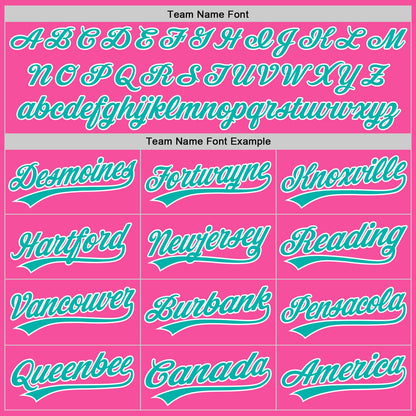 Custom Stitched Pink Aqua-White Baseball Pullover Sweatshirt Hoodie