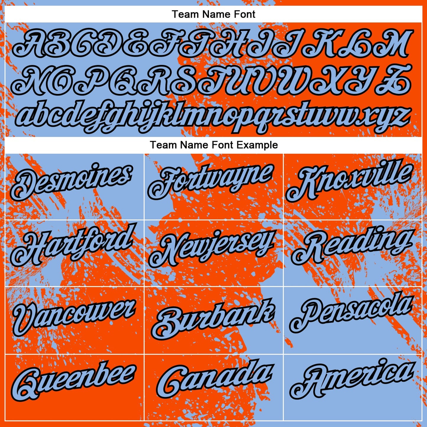 Custom Light Blue Orange-Black 3D Pattern Design Abstract Brush Stroke Performance Polo Shirt