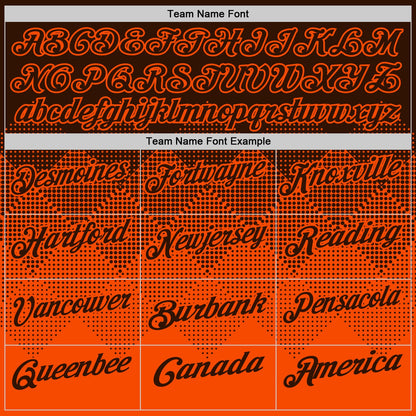Custom Brown Orange 3D Gradient Square Shape Performance Polo Shirt