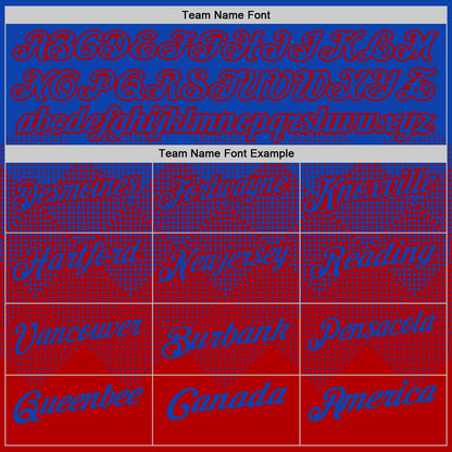 Custom Thunder Blue Red 3D Gradient Square Shape Performance Polo Shirt