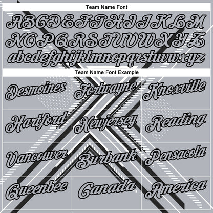 Custom Gray Black-White 3D Pattern Design Geometric Shapes Performance Polo Shirt