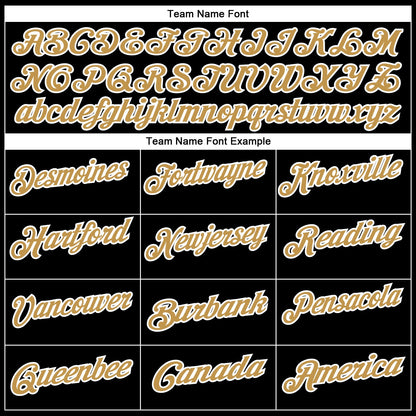 Custom Black Old Gold-White 3D Pattern Design Gold Ribbon Childhood Cancer Awareness Darts Performance Polo Shirt