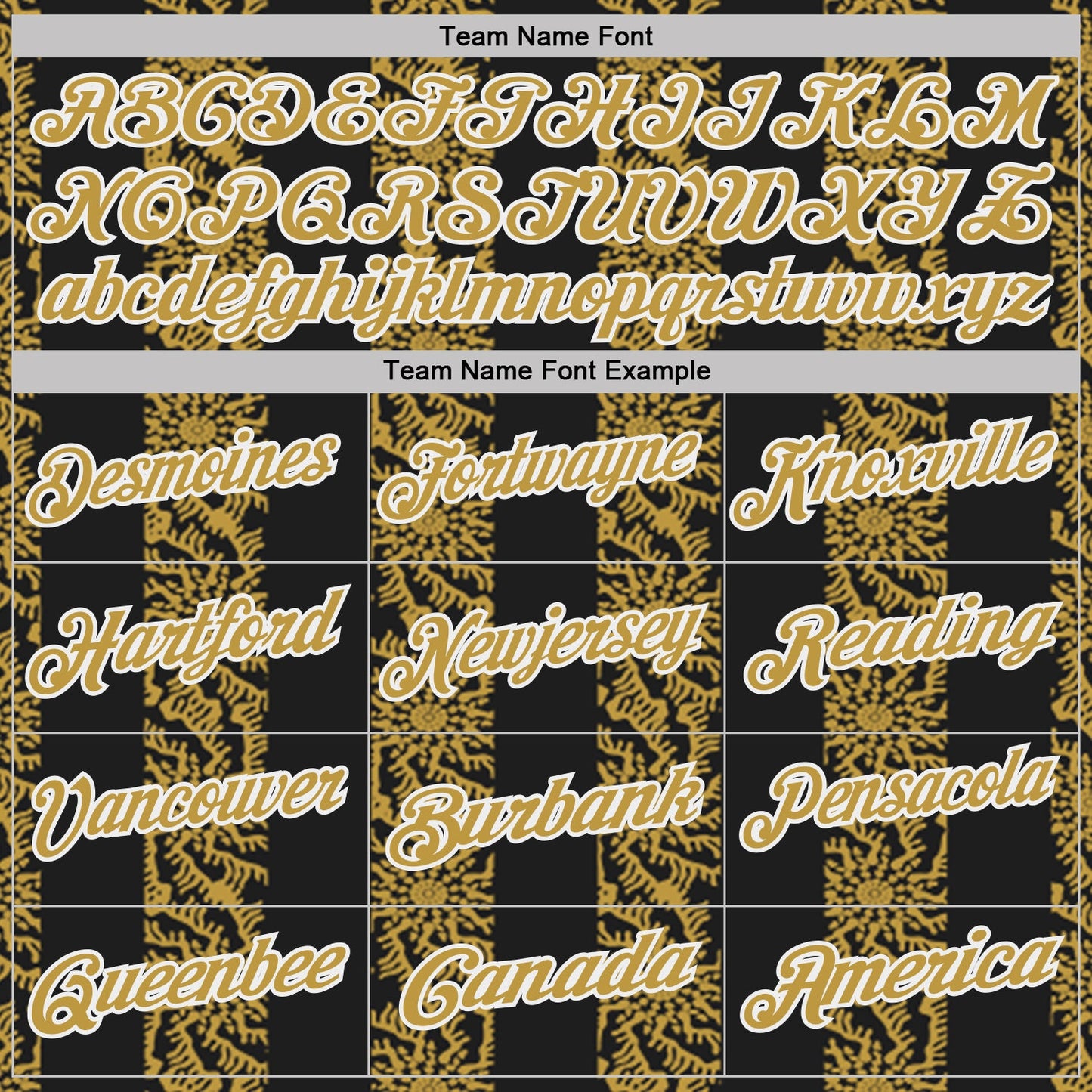Custom Black Old Gold-White Abstract Floral Stripe Tribal Performance Polo Shirt