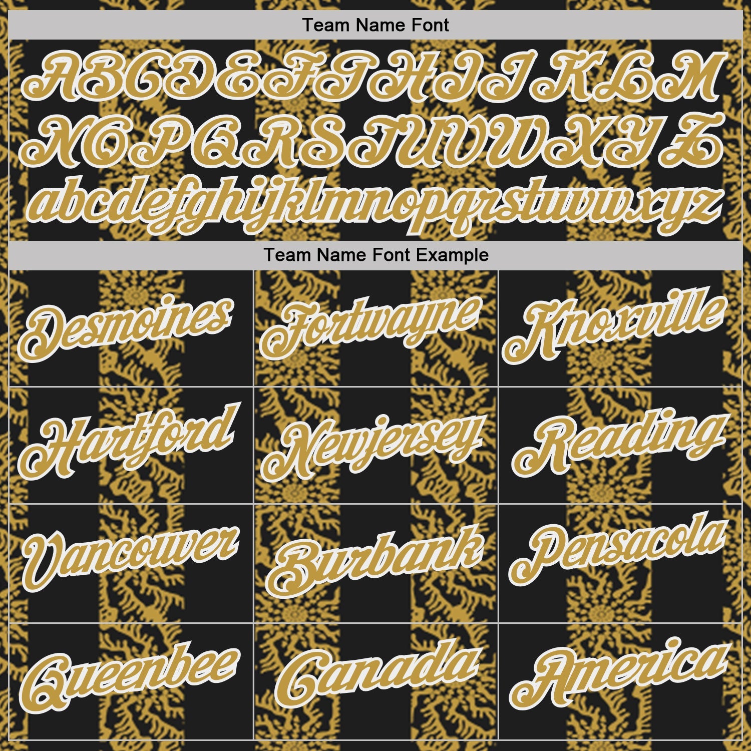 Custom Black Old Gold-White Abstract Floral Stripe Tribal Performance Polo Shirt