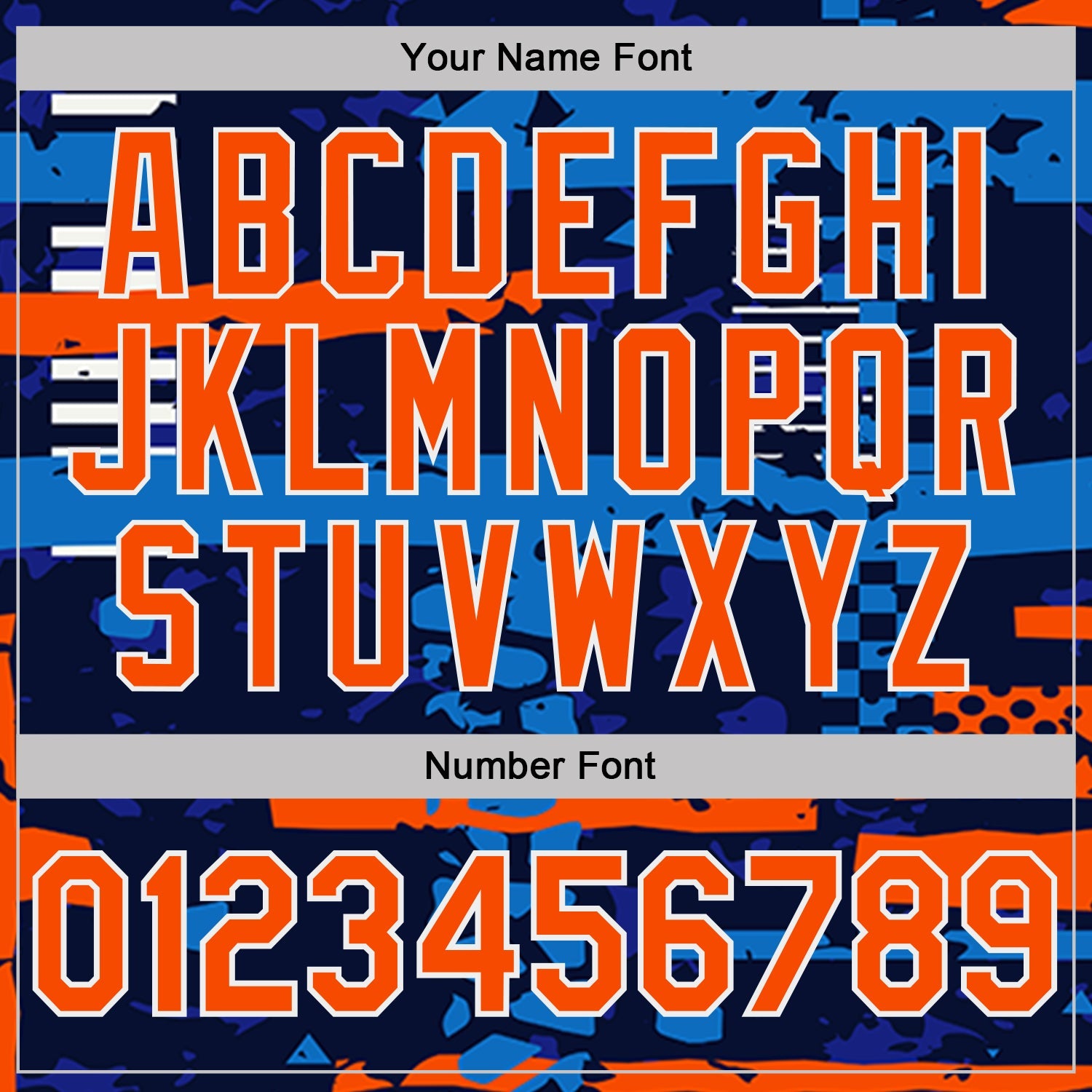 Custom Navy Orange-White Abstract Geometric Grunge Fragment Performance Polo Shirt