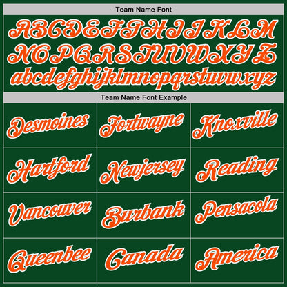 Custom Green White Pinstripe-Orange Performance Polo Shirt