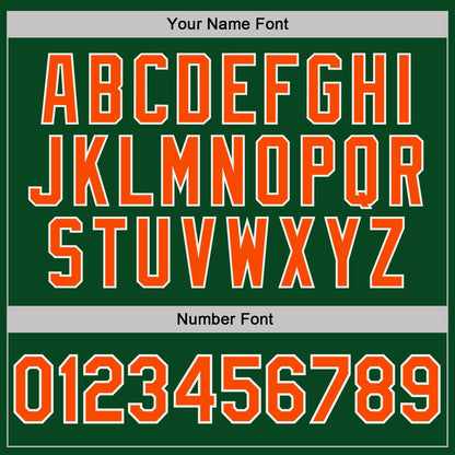 Custom Green White Pinstripe-Orange Performance Polo Shirt