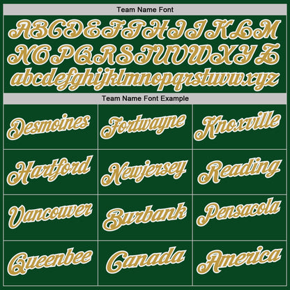 Custom Green White Pinstripe-Old Gold Performance Polo Shirt