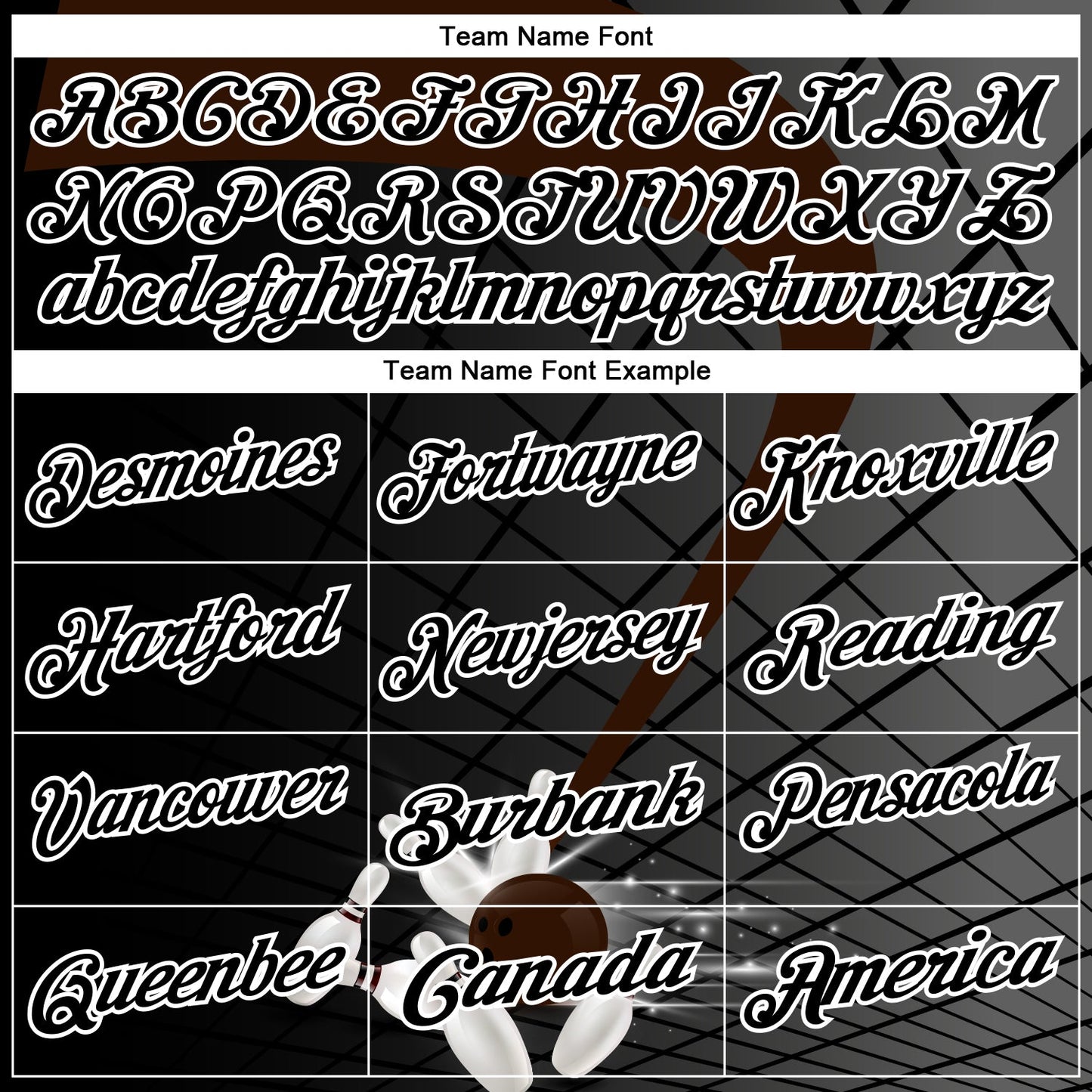 Custom Black Brown-White Bowling Geometric Grid Performance Polo Shirt