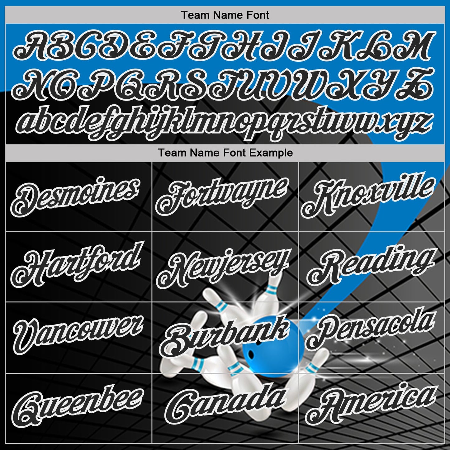 Custom Black Thunder Blue-White Bowling Geometric Grid Performance Polo Shirt