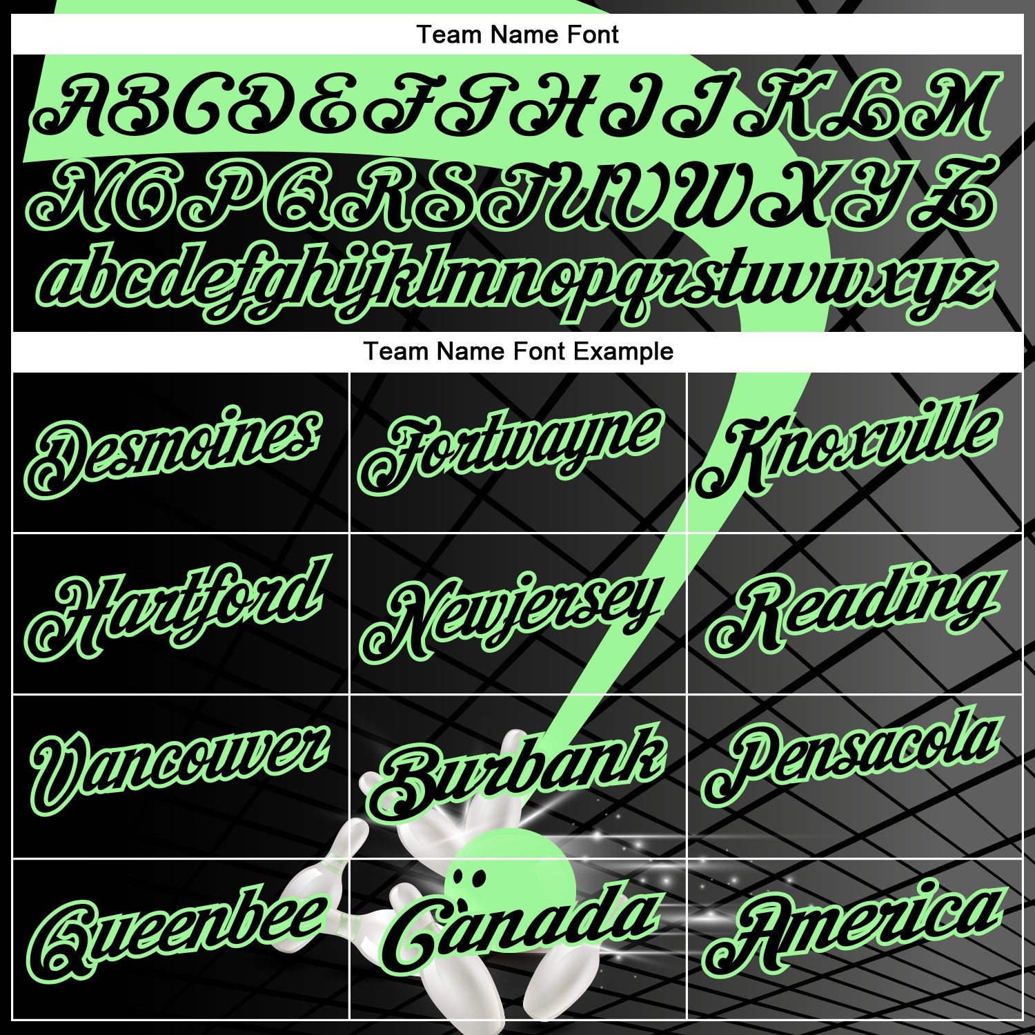 Custom Black-Pea Green Bowling Geometric Grid Performance Polo Shirt
