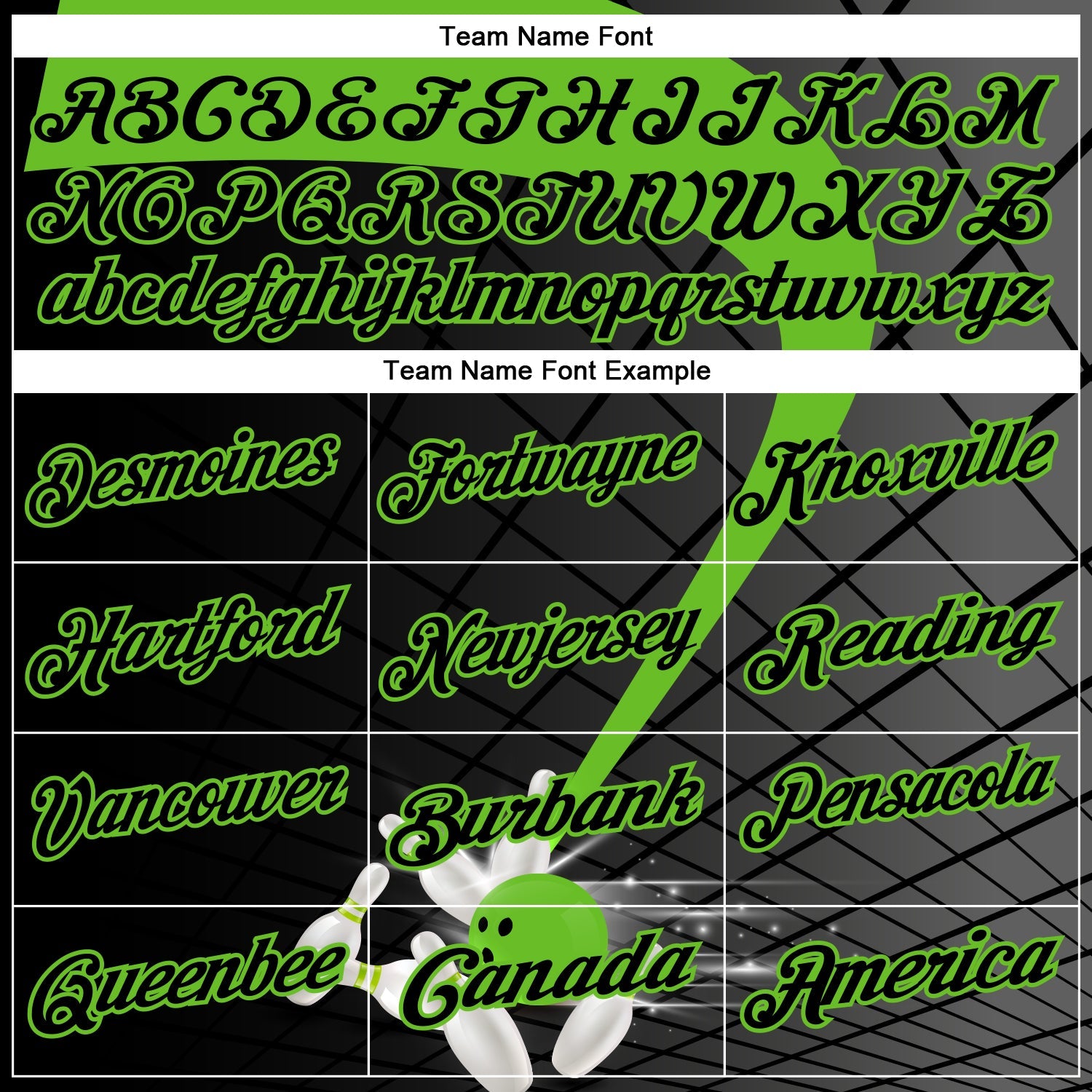 Custom Black-Aurora Green Bowling Geometric Grid Performance Polo Shirt
