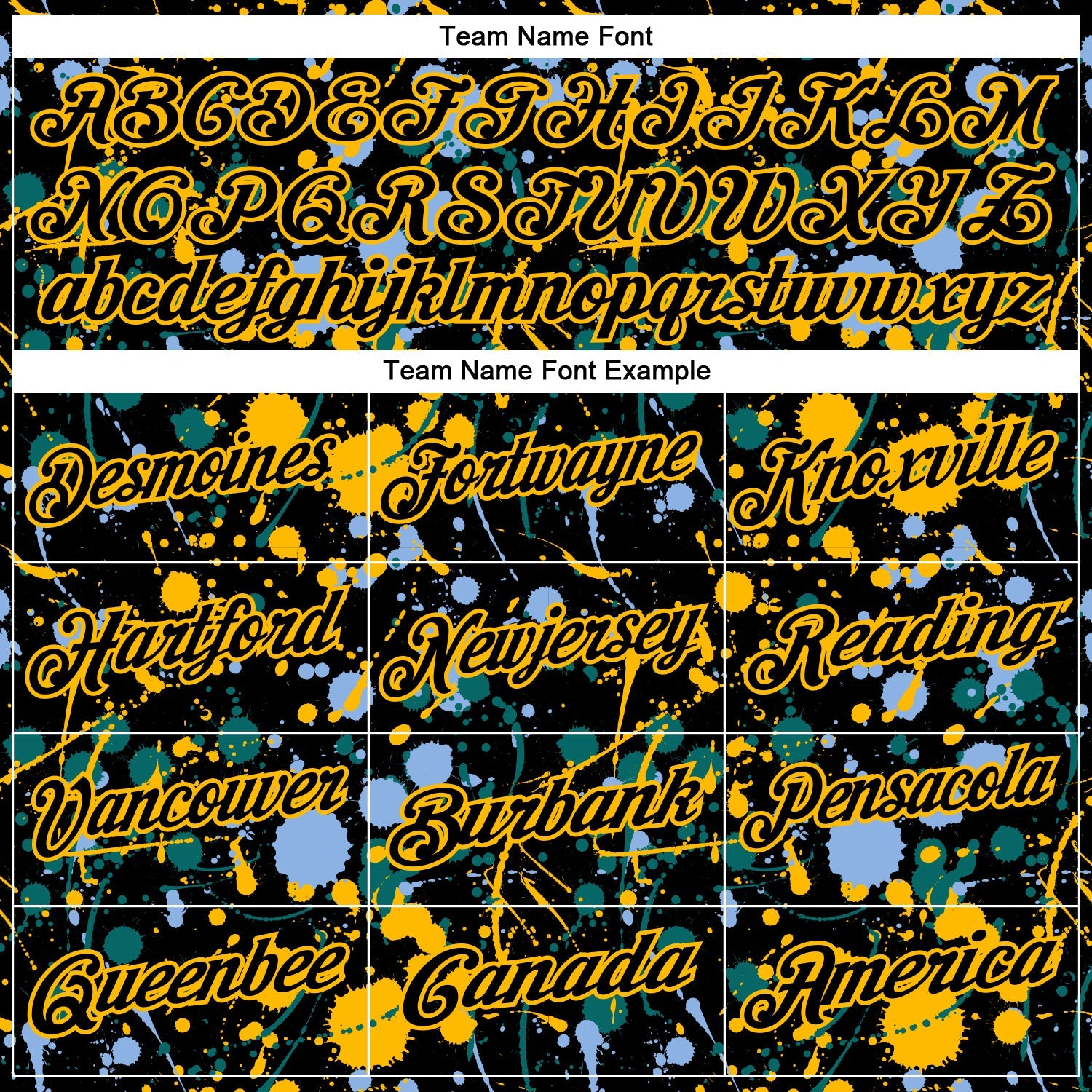 Custom Graffiti Pattern Black Light Blue Gold-Teal Vibrant Multi-Color Abstract Splatter Performance Polo Shirt