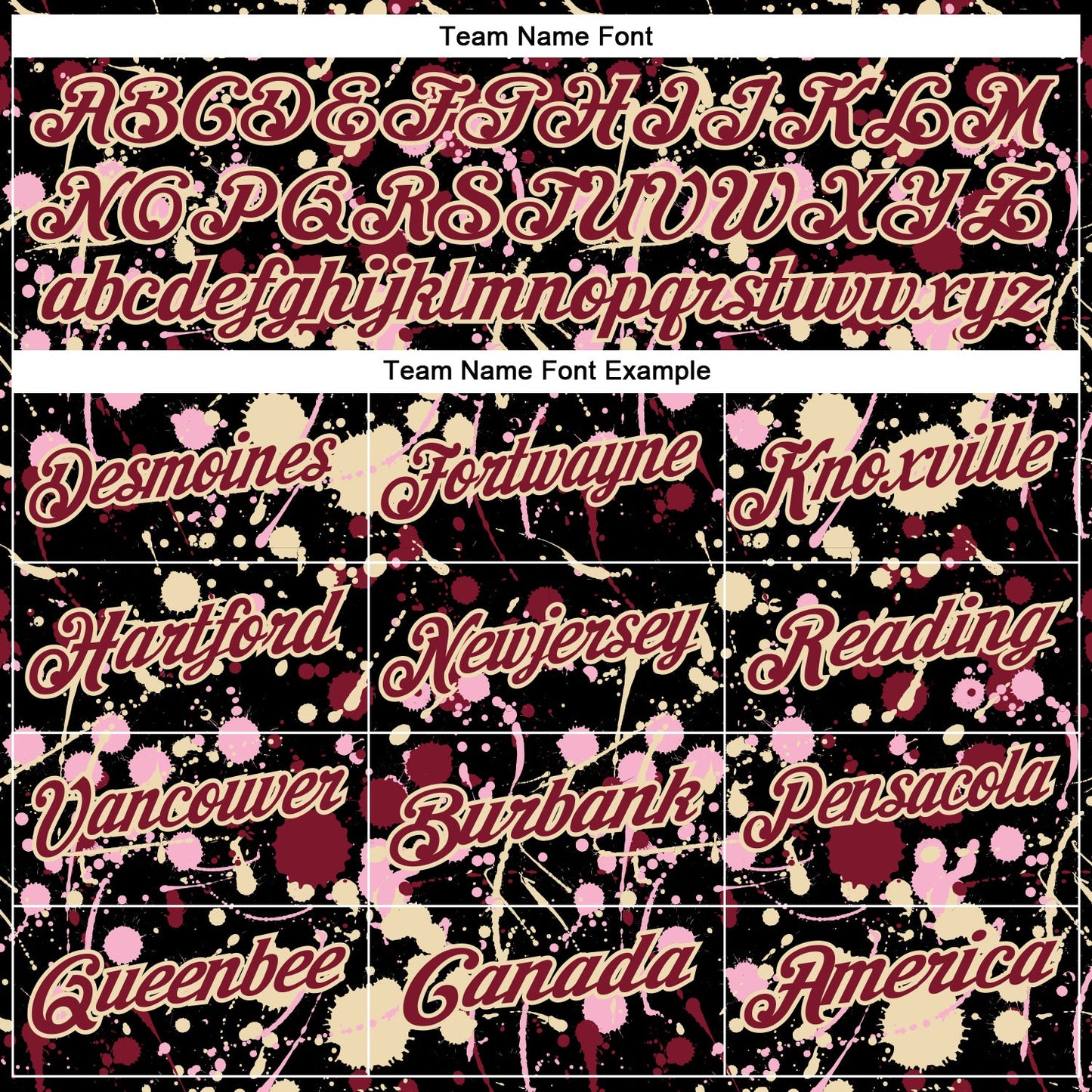 Custom Graffiti Pattern Crimson Black Cream-Light Pink Vibrant Multi-Color Abstract Splatter Performance Polo Shirt