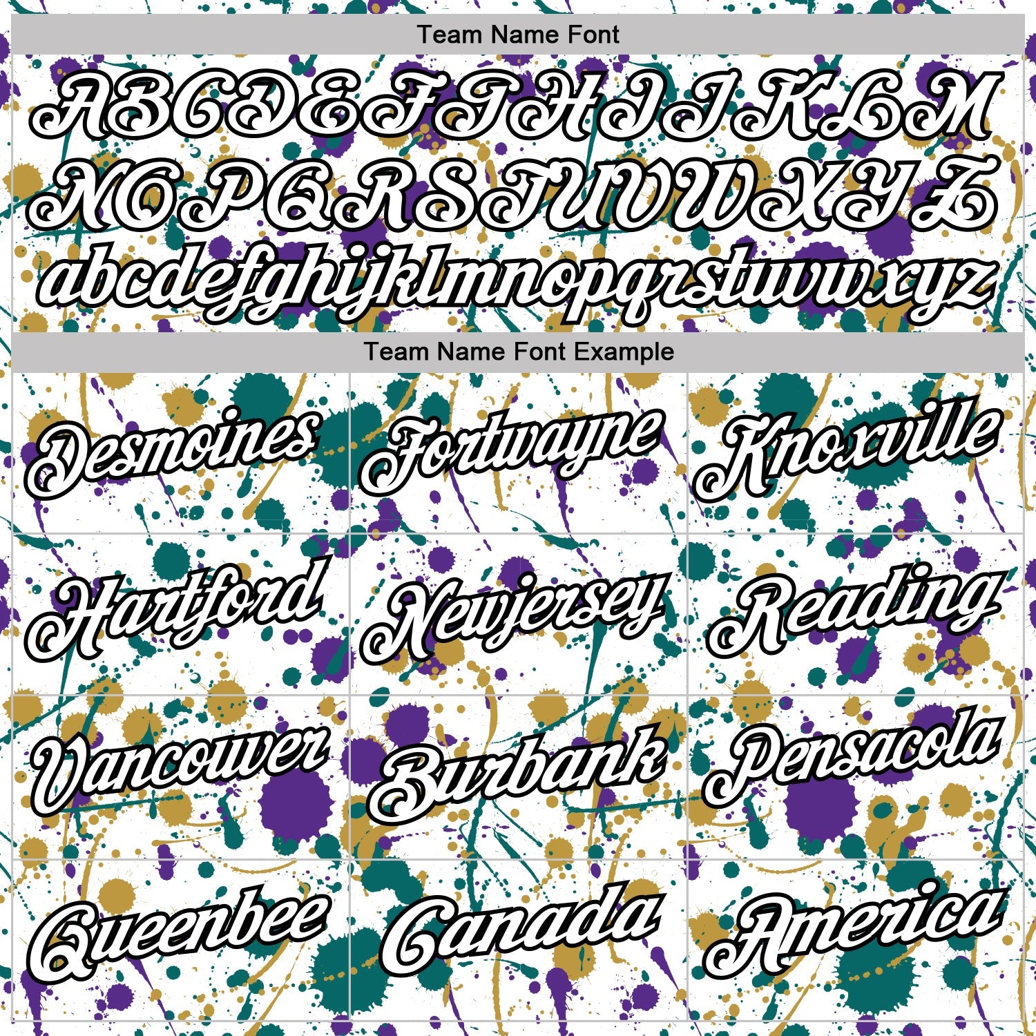Custom Graffiti Pattern White Purple Teal Old Gold-Black Vibrant Multi-Color Abstract Splatter Performance Polo Shirt