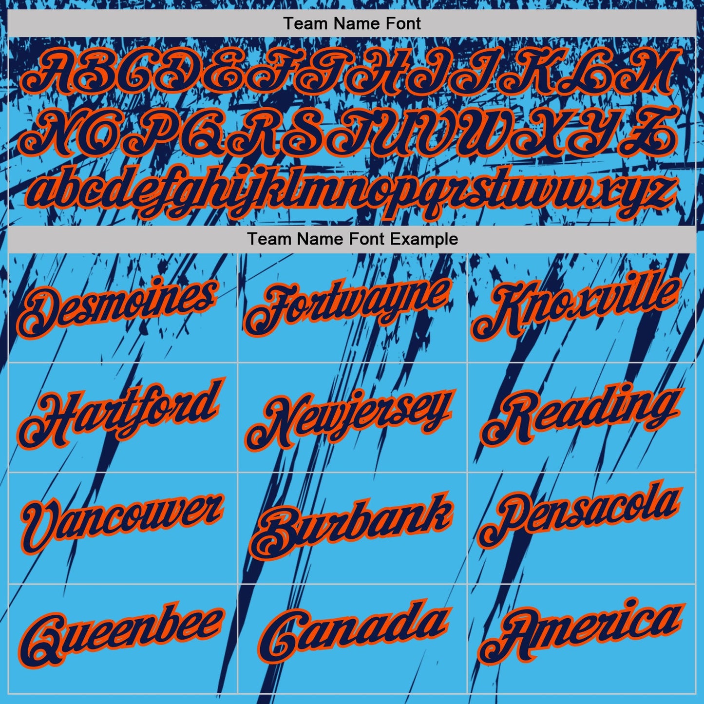 Custom Sky Blue Navy-Orange Distressed Scratch Brush Stroke Performance Polo Shirt