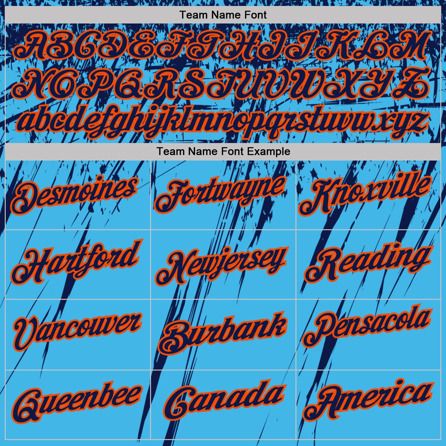 Custom Sky Blue Navy-Orange Distressed Scratch Brush Stroke Performance Polo Shirt