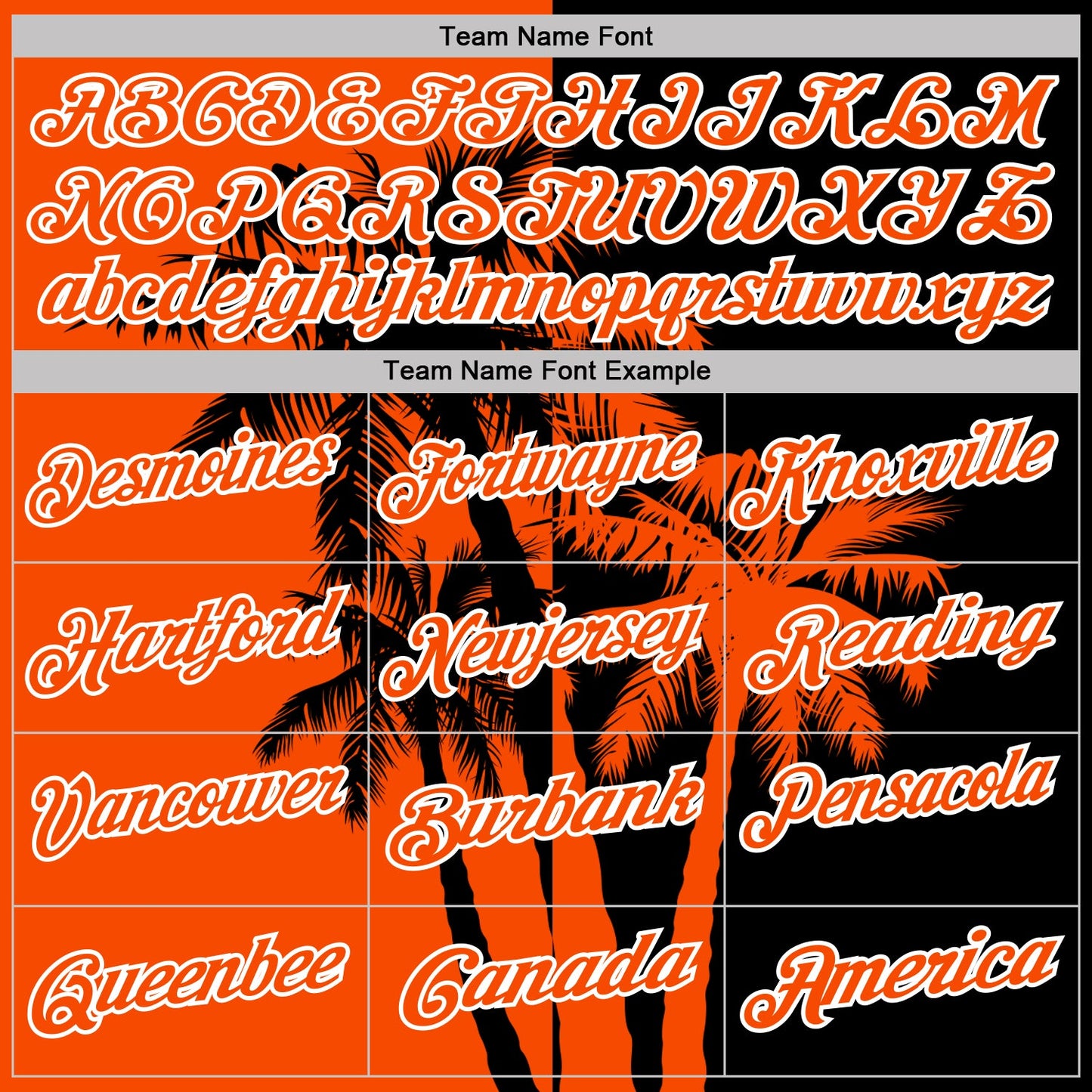 Custom Black Orange-White Hawaii Tropical Coastal Palm Trees Performance Polo Shirt