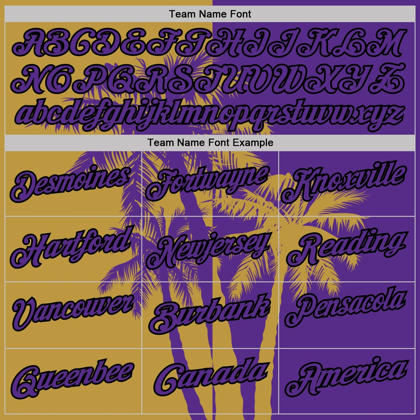Custom Purple Old Gold-Black Hawaii Tropical Coastal Palm Trees Performance Polo Shirt