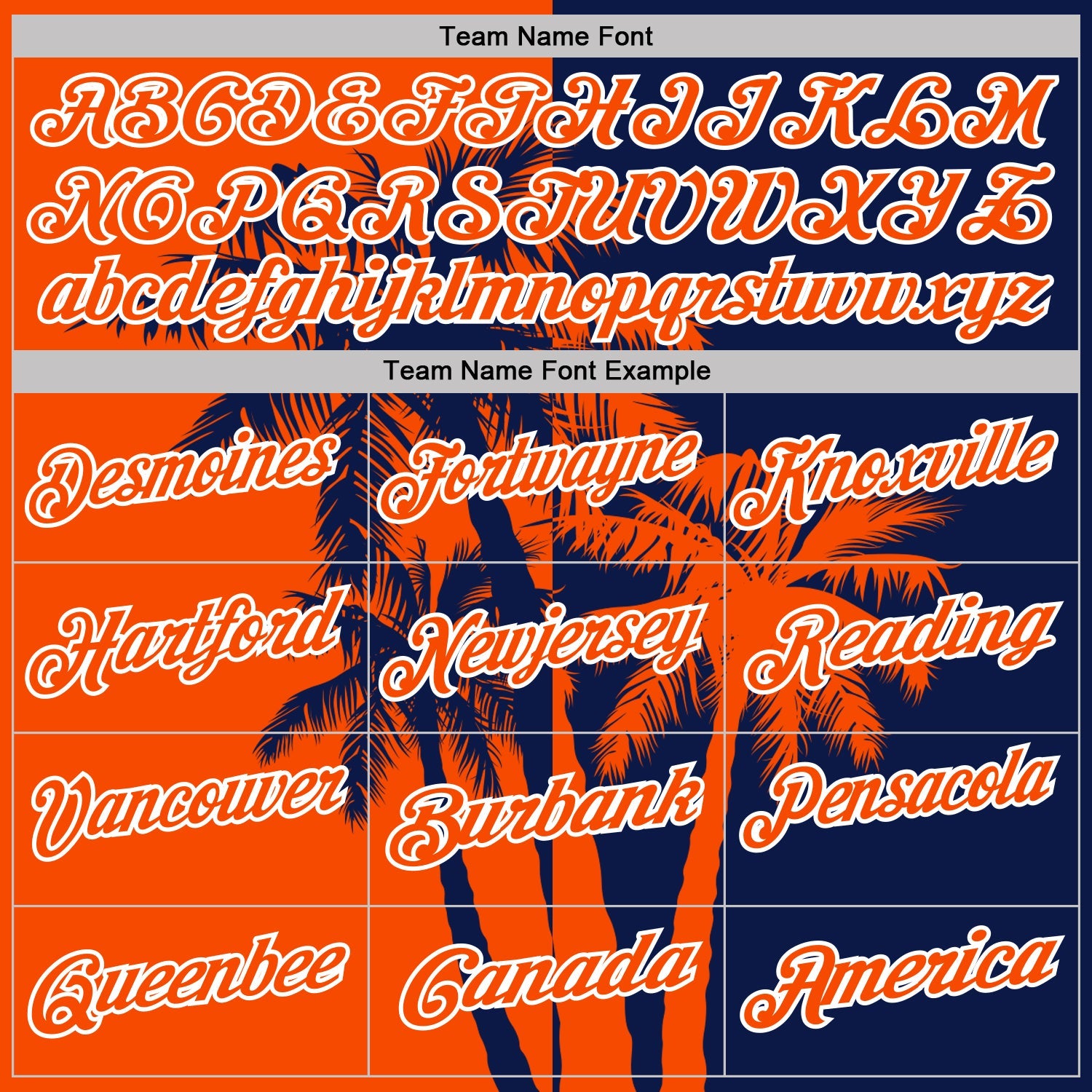 Custom Navy Orange-White Hawaii Tropical Coastal Palm Trees Performance Polo Shirt