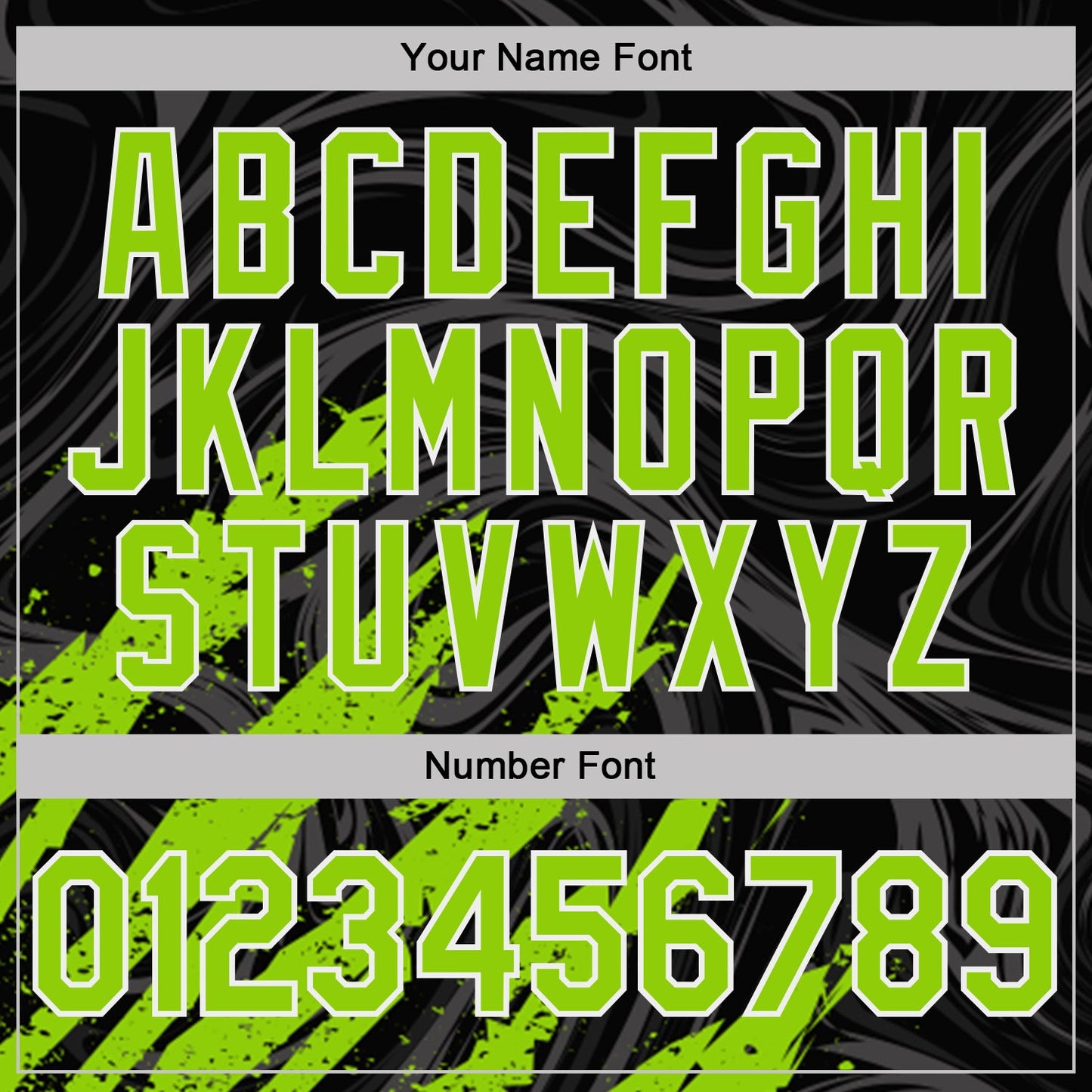 Custom Black Neon Green-White Brush Stroke Splatter Liquid Swirl Performance Polo Shirt