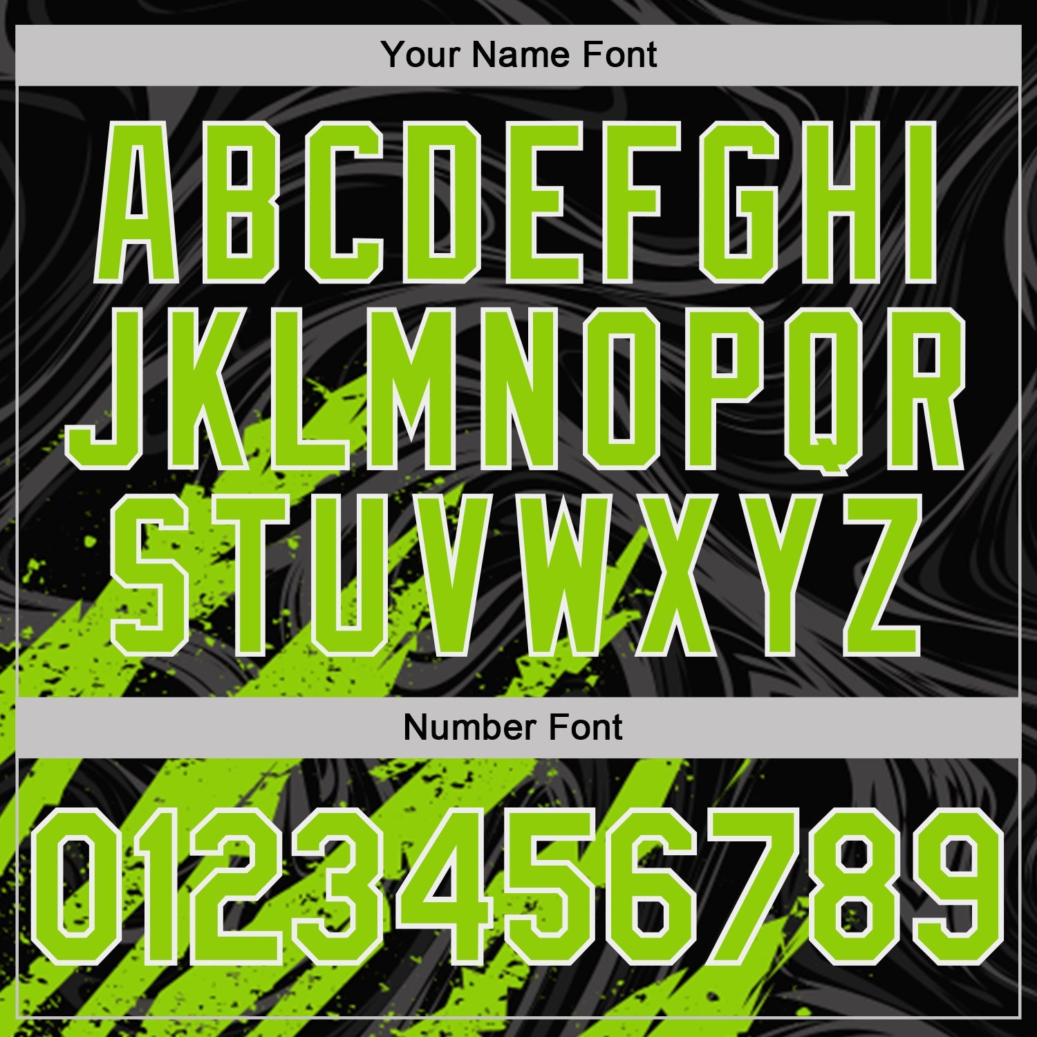 Custom Black Neon Green-White Brush Stroke Splatter Liquid Swirl Performance Polo Shirt