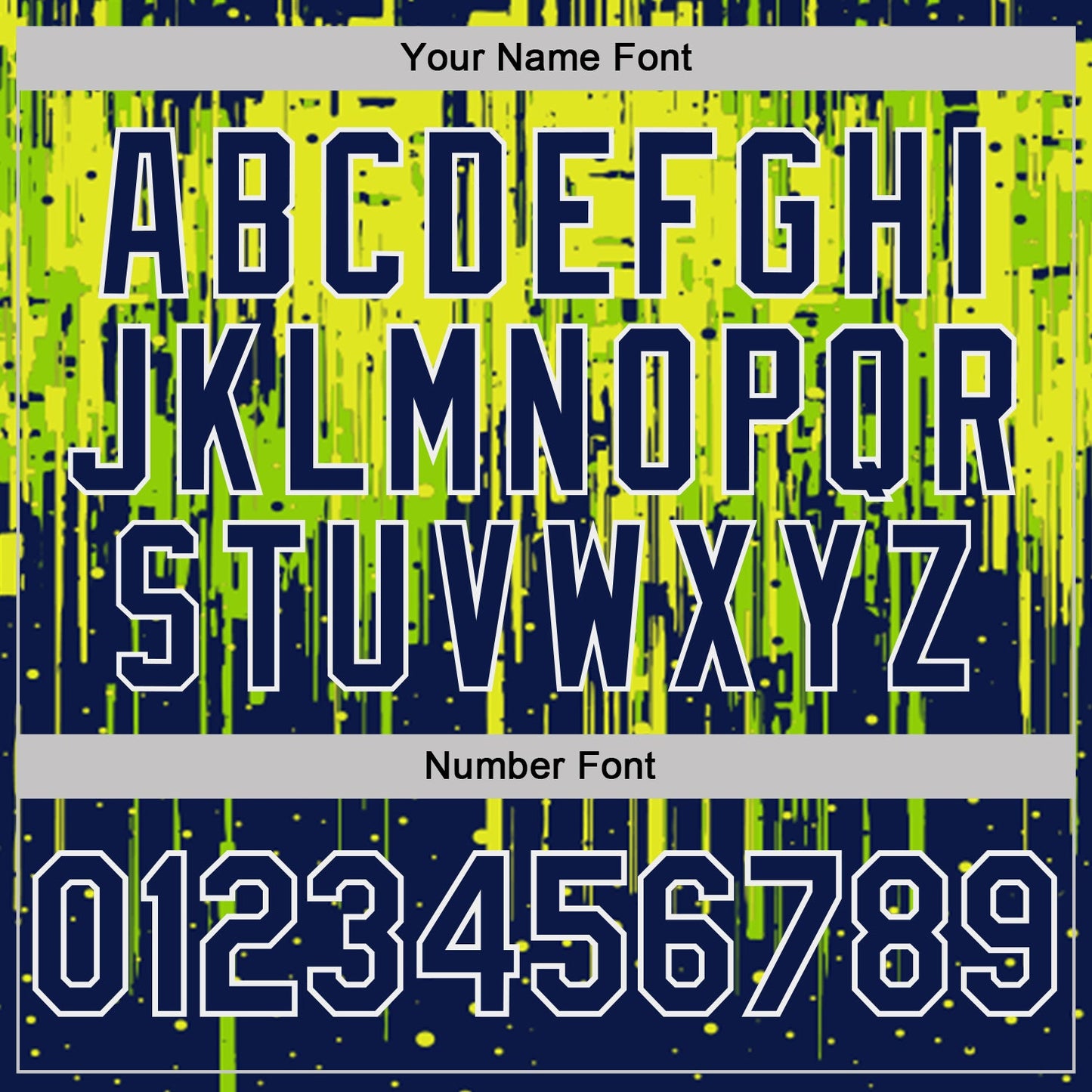 Custom Navy Neon Green Neon Yellow-White Dripping Splatter Paint Performance Polo Shirt