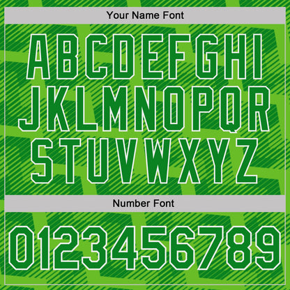 Custom Grass Green Aurora Green-White Geometric Block Diagonal Line Hatching Performance Polo Shirt