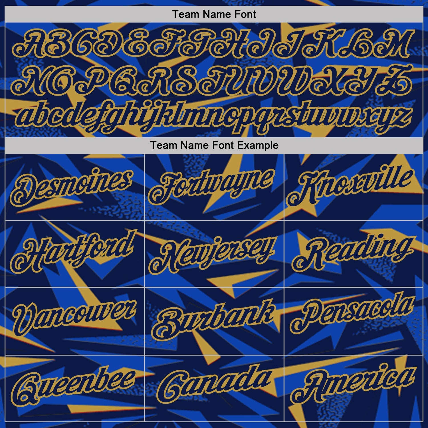 Custom Navy Thunder Blue-Old Gold Cyber Mecha E-sport Geometric Shards Spike Performance Polo Shirt