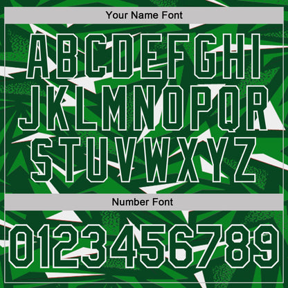 Custom Green Grass Green-White Cyber Mecha E-sport Geometric Shards Spike Performance Polo Shirt