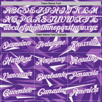 Custom Purple White-Medium Purple Cyber Mecha E-sport Geometric Shards Spike Performance Polo Shirt