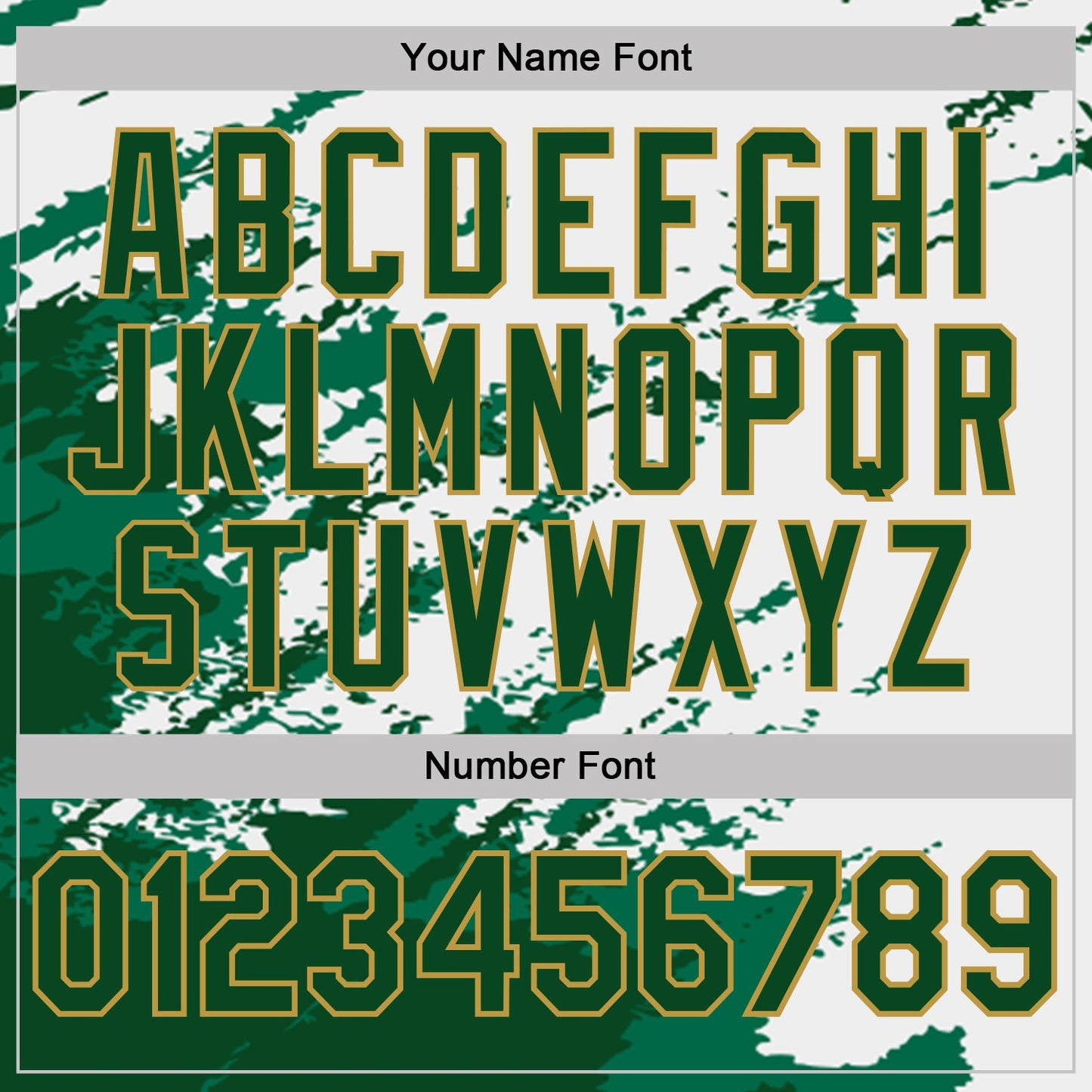 Custom White Green Kelly Green-Old Gold Brush Stroke Shatter Splatter Performance Polo Shirt