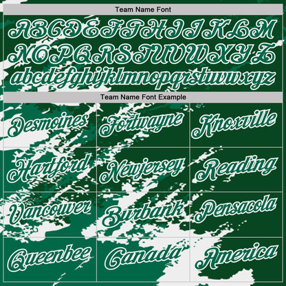 Custom Green Kelly Green-White Brush Stroke Shatter Splatter Performance Polo Shirt