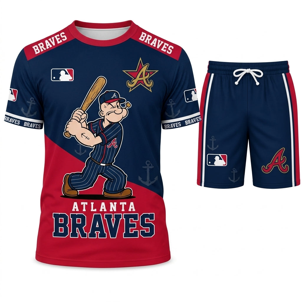 Strong Sailor Baseball Fan T-Shirt And Shorts Set, Sport Outfit Combo | 30 Teams Available