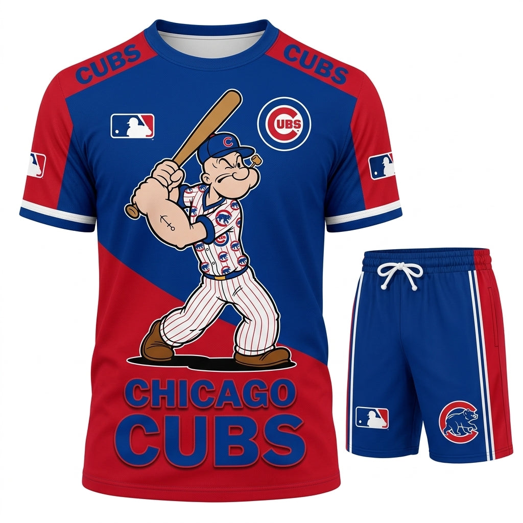 Strong Sailor Baseball Fan T-Shirt And Shorts Set, Sport Outfit Combo | 30 Teams Available