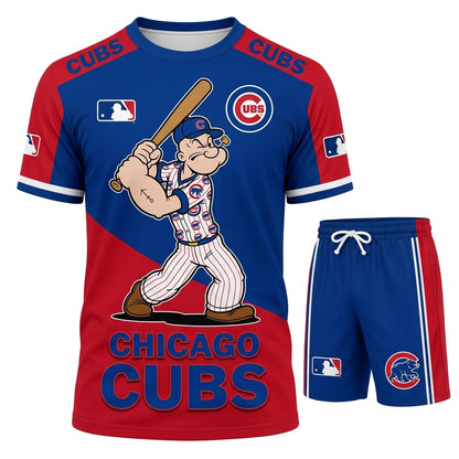 Strong Sailor Baseball Fan T-Shirt And Shorts Set, Sport Outfit Combo | 30 Teams Available