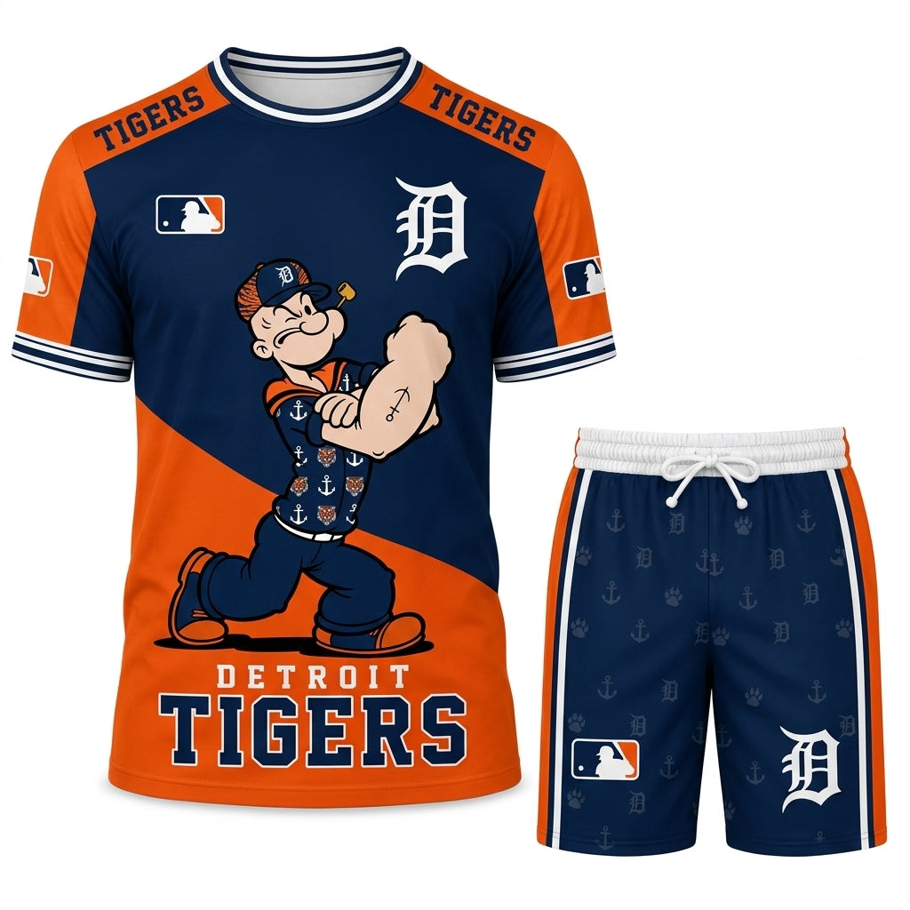Strong Sailor Baseball Fan T-Shirt And Shorts Set, Sport Outfit Combo | 30 Teams Available