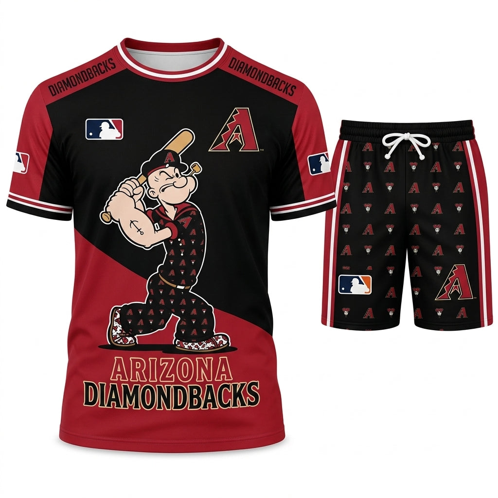 Strong Sailor Baseball Fan T-Shirt And Shorts Set, Sport Outfit Combo | 30 Teams Available