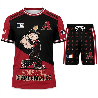 Strong Sailor Baseball Fan T-Shirt And Shorts Set, Sport Outfit Combo | 30 Teams Available