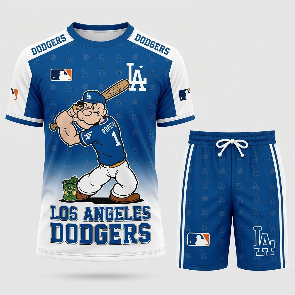 Strong Sailor Baseball Fan T-Shirt And Shorts Set, Sport Outfit Combo | 30 Teams Available