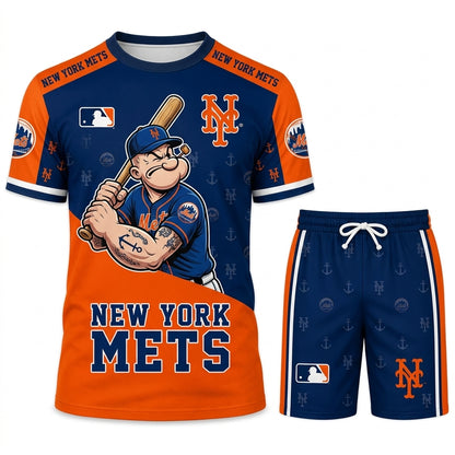 Strong Sailor Baseball Fan T-Shirt And Shorts Set, Sport Outfit Combo | 30 Teams Available