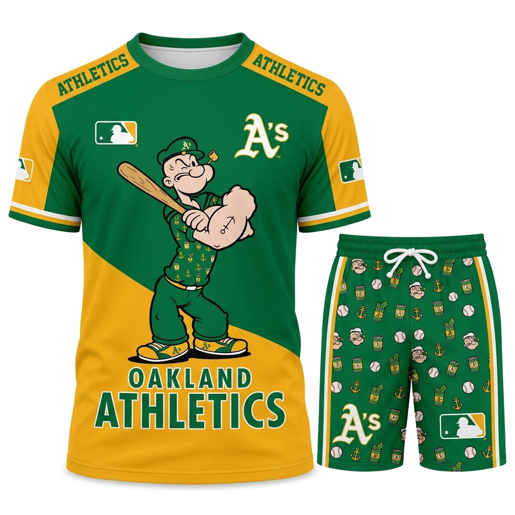 Strong Sailor Baseball Fan T-Shirt And Shorts Set, Sport Outfit Combo | 30 Teams Available
