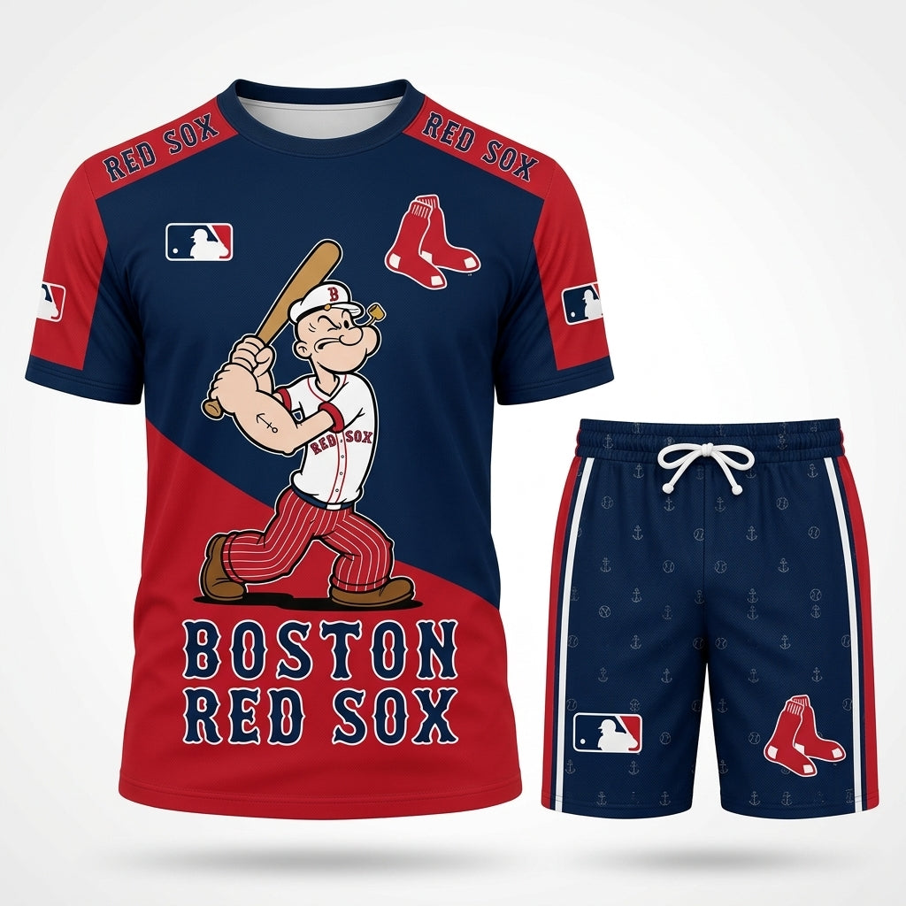Strong Sailor Baseball Fan T-Shirt And Shorts Set, Sport Outfit Combo | 30 Teams Available
