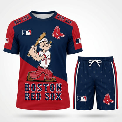 Strong Sailor Baseball Fan T-Shirt And Shorts Set, Sport Outfit Combo | 30 Teams Available